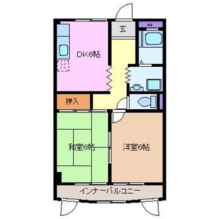 中川原駅 徒歩12分 3階の物件間取画像